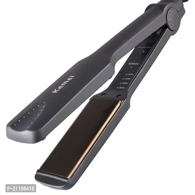 Temperature Control Professional Hair Straightener KM-329 (Black)-thumb0