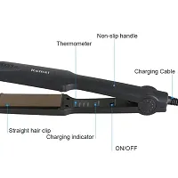 Temperature Control Professional Hair Straightener KM-329 (Black)-thumb2