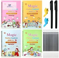 Preschoolers with Pen, Magic Calligraphy Copybook Set Practical Reusable Writing Tool(pack of 1)-thumb3