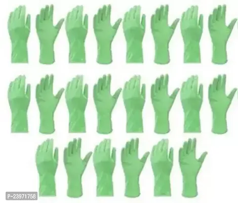 Cleaning Gloves Reusable Rubber Hand Gloves, Stretchable Gloves for Washing Cleaning Kitchen Garden - Pack of 11 Pair (Mix Color)-thumb0