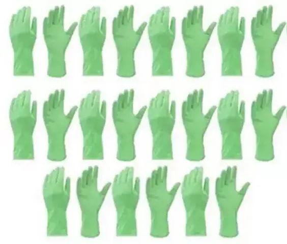 Cleaning Gloves Reusable Rubber Hand Gloves, Stretchable Gloves for Washing Cleaning Kitchen Garden - Pack of 11 Pair (Mix Color)