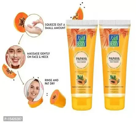 Asta Berry  Papaya Face Wash 60ml  Pack of 2