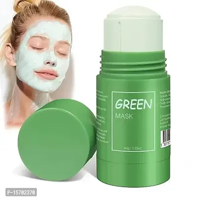 Green tea mud mask Deep cleaning oil control Moisturizing hydrating skin rotating cream mask stick-thumb0