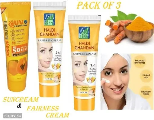Professi (Pack of 1) Asta Berry Haldi Chandan Fairness Cream (pack of 2)