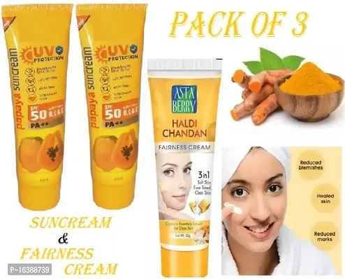 Professi (Pack of 2) Asta Berry Haldi Chandan Fairness Cream (pack of 1)