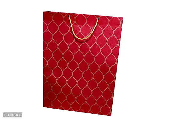 Gift Paper Bag Carry Bag for Birthday Marriage Occasion (15 * 11 * 3 inch) ((PACK OF 10))Multicolor-thumb0