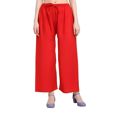 Women's Relaxed and Stylish Rayon Palazzo Pants