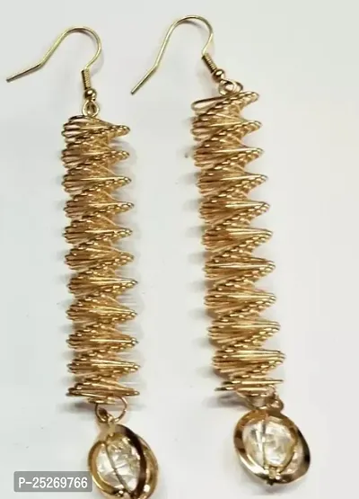 Golden Oxidised Gold Drop Earrings Earrings For Women-thumb0