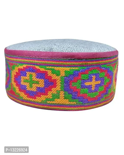 ARUNA KULLU HANDLOOM Unisex Wool Cap (72527221481_Multicolor_Free Size)