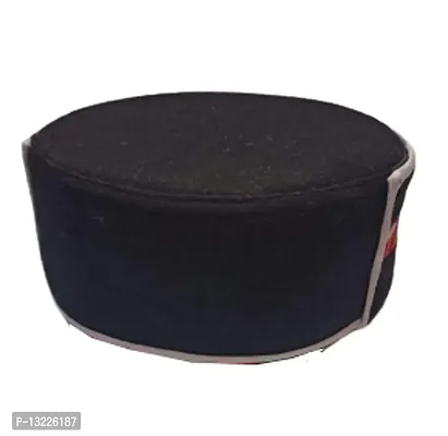 ARUNA Unisex Wool Cap (72527210155_Black_Free Size)-thumb5