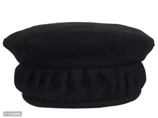 ARUNA Unisex Wool Cap (72527210155_Black_Free Size)-thumb0