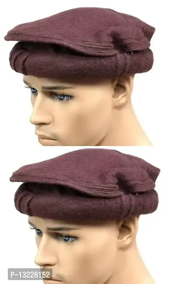 Unisex Himachal or Pahadi Kullu Cap/Topi- Combo of 2 (afgani Brown, 5)-thumb0