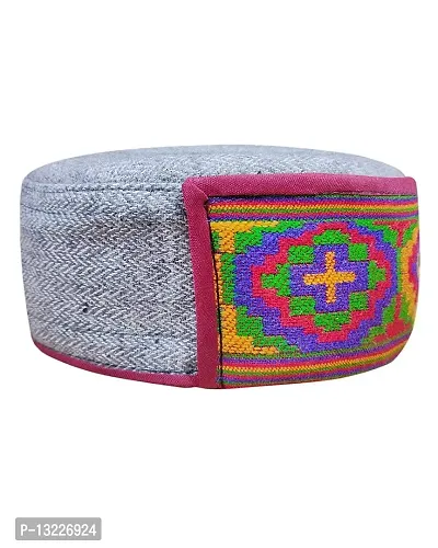 ARUNA KULLU HANDLOOM Unisex Wool Cap (72527221481_Multicolor_Free Size)-thumb2