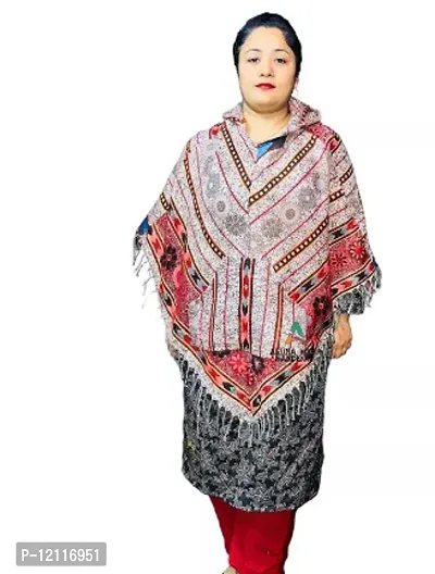Stylish Women Woolen Poncho-thumb0