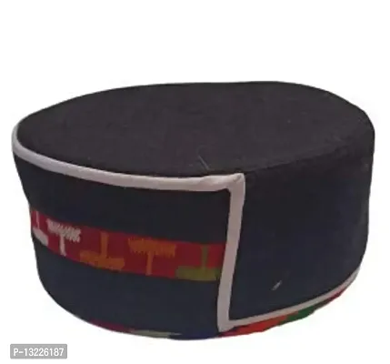 ARUNA Unisex Wool Cap (72527210155_Black_Free Size)-thumb4
