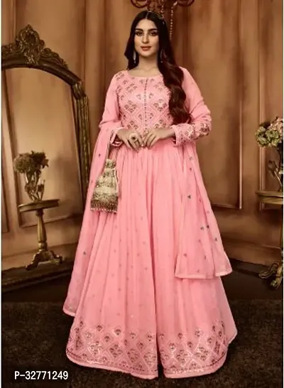 Stylish Cotton Silk Stitched Anarkali Gown for Women