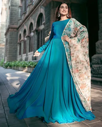 Hot Selling Cotton Silk Ethnic Gowns 