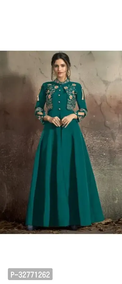 Stylish Cotton Silk Stitched Anarkali Gown for Women