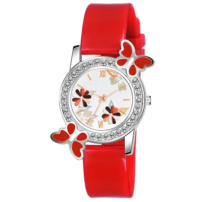 Red colour watch for girl hotsell