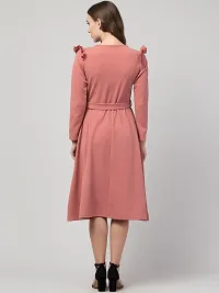 Women Fit and Flare Pink Dress-thumb1