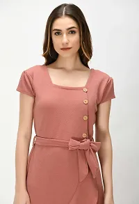 Women Fit and Flare Pink Dress-thumb3
