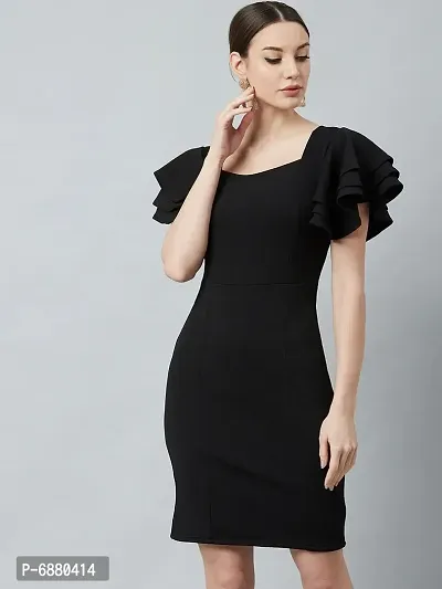 Women Bodycon Black Dress-thumb0