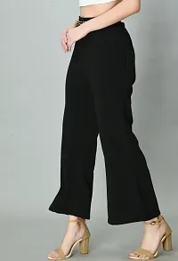 Regular Fit Women Black Trousers-thumb1