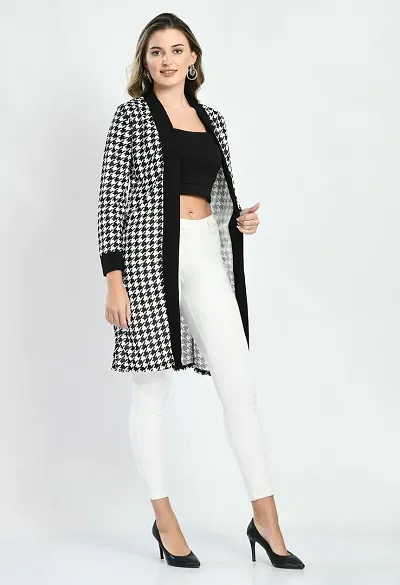 Classic Blend Checked Shrug for Women