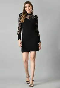 Casual Women Regular Sleeve Black Bodycon Dress-thumb1
