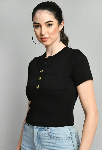 Elegant Solid Crop Length For Women