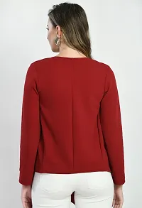 Stylish Maroon Polyester Solid Shrugs For Women-thumb1