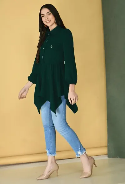 Casual Regular Sleeves Solid Women Top