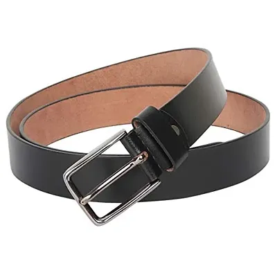 Al Khidmat Men's Leather Belt, Black