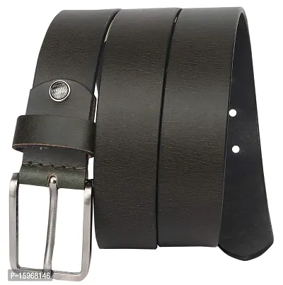 Al Khidmat Men's Leather Belt, Green-thumb2