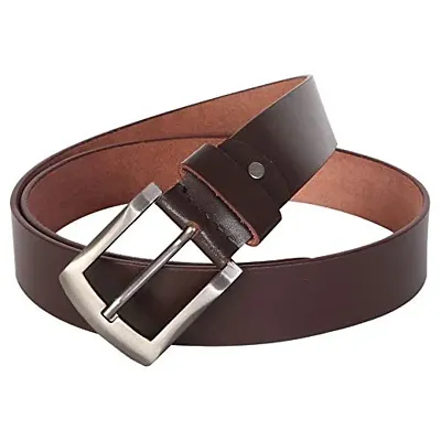 Al Khidmat Men's Leather Belt, Brown