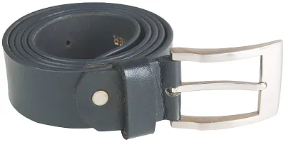 Al Khidmat Men's Leather Belt, Black-thumb1