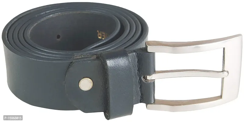 Al Khidmat Men's Leather Belt, Black-thumb2