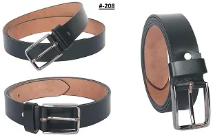 Al Khidmat Men's Leather Belt, Black-thumb2