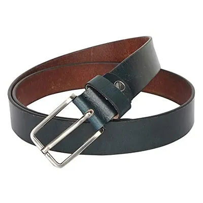 Al Khidmat Men's Leather Belt, Blue