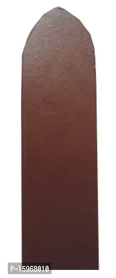 Al Khidmat Men's Leather Belt, Brown-thumb2