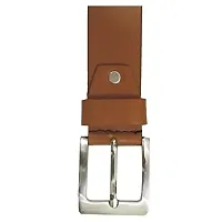 Al Khidmat Men's Leather Belt, Brown-thumb1