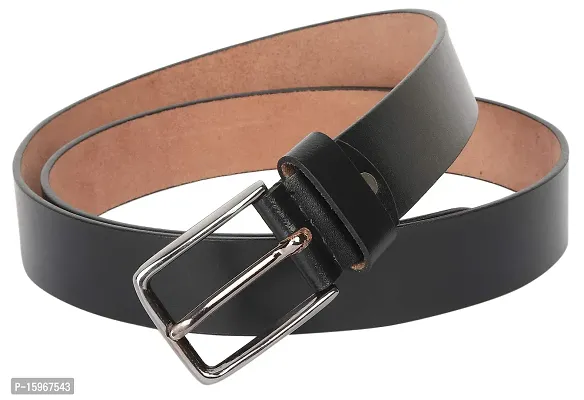 Al Khidmat Men's Leather Belt, Black-thumb0