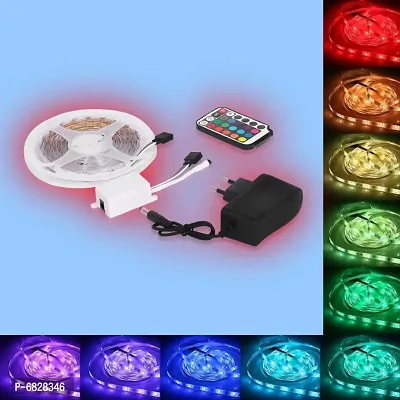 LACT 3.5 METER STRIP LIGHT MULTICOLOR WITH 24 KEY REMOTE PACK OF 1-thumb0