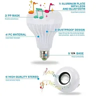 LACT  RGB MUSIC LED BULB WITH 24 KEY REMOTE Round B22 LED Bulb  (Multicolor)-thumb2