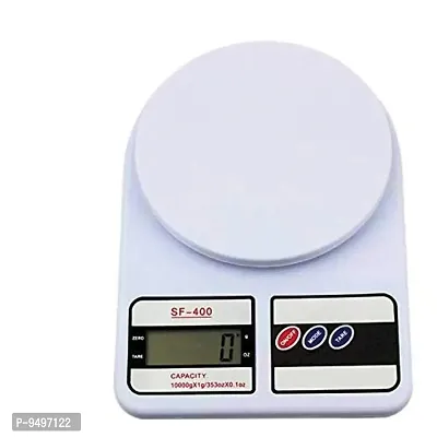 LACT Digital Electronic Weight Machine for Home Kitchen, Shop,Weighing Scale Kitchen | Weigh Food, Fruits, Vegetables, Upto 10 KG | Small, Portable White-thumb0