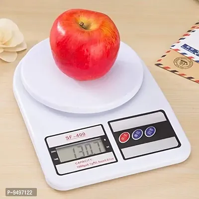 LACT Digital Electronic Weight Machine for Home Kitchen, Shop,Weighing Scale Kitchen | Weigh Food, Fruits, Vegetables, Upto 10 KG | Small, Portable White-thumb3