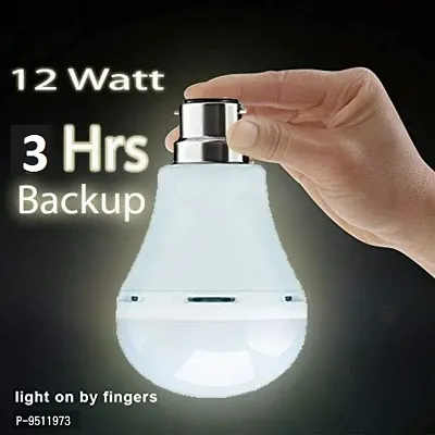 LACT 12W Cool White rechargeable AC DC Inverter home Led Bulbs, 12W 3 Hours Automatic Backup LED rechargable Light Bulb, 1pcs Environment-friendly Emergency bulb Indoor outdoor Made in India
