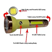 JY SUPER 1703    FOUR Mode 2 In1 9W 400 m Long Beam Waterproof ABS Plastic Table Lamp and LED Torch Outdoor Flashlight Searchlight (Assorted Colour)-thumb3