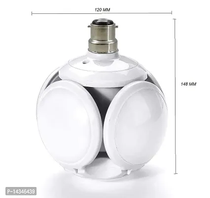 FOOTBALL LADOO 40-Watt B22 Cool Day White Football LED Light Bulb | Super Bright Angle Adjustable Home Ceiling Lights Decorative - Bulb - (Pack of 1)-thumb4