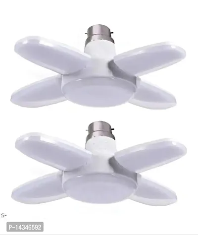 2 FAN LED   (PACK OF - 2 )    28-Watts B22 Base Cool Day White Decorative LED Bulb | Mini Fan Blade Led Bulb -